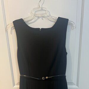 Calvin Klein Black Sleeveless Dress with White Band